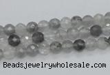 CCQ58 15.5 inches 6mm faceted round cloudy quartz beads wholesale