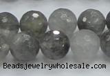 CCQ62 15.5 inches 14mm faceted round cloudy quartz beads wholesale