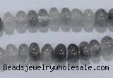 CCQ67 15.5 inches 5*8mm rondelle cloudy quartz beads wholesale