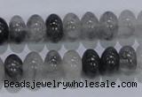 CCQ69 15.5 inches 7*12mm rondelle cloudy quartz beads wholesale