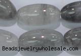 CCQ84 15.5 inches 15*30mm rice cloudy quartz beads wholesale