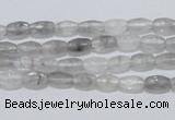 CCQ88 15.5 inches 4*7mm faceted rice cloudy quartz beads wholesale