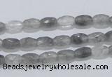 CCQ89 15.5 inches 5*8mm faceted rice cloudy quartz beads wholesale