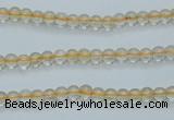 CCR01 15.5 inches 4mm round natural citrine gemstone beads wholesale