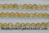 CCR03 15.5 inches 6mm faceted round natural citrine gemstone beads