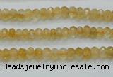 CCR07 15.5 inches 4*6mm faceted rondelle natural citrine gemstone beads