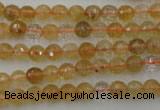 CCR151 15.5 inches 6mm faceted round natural citrine gemstone beads