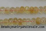 CCR161 15.5 inches 5*8mm faceted rondelle natural citrine beads