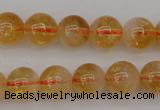 CCR166 15.5 inches 8mm round natural citrine beads wholesale