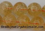 CCR169 15.5 inches 14mm round natural citrine beads wholesale