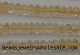 CCR171 15.5 inches 3*5mm faceted rondelle natural citrine beads