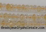 CCR172 15.5 inches 4*6mm faceted rondelle natural citrine beads