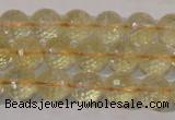 CCR203 15.5 inches 10mm faceted round natural citrine gemstone beads