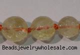 CCR210 15.5 inches 6mm - 14mm faceted round natural citrine beads