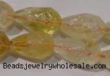 CCR212 15.5 inches 13*18mm faceted teardrop citrine gemstone beads