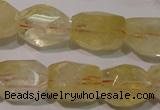 CCR215 15.5 inches 15*20mm faceted nuggets natural citrine beads