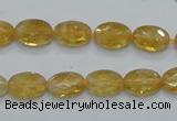 CCR22 15.5 inches 8*12mm faceted oval natural citrine gemstone beads