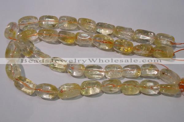 CCR220 15.5 inches 14*23mm nuggets natural citrine gemstone beads