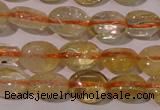 CCR228 15.5 inches 6*9mm oval natural citrine gemstone beads