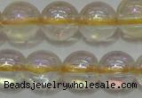 CCR302 15.5 inches 8mm round AB-color natural citrine beads