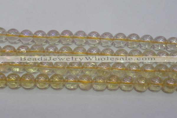 CCR303 15.5 inches 10mm round AB-color natural citrine beads