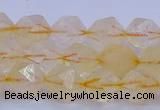 CCR312 15.5 inches 8mm faceted nuggets citrine gemstone beads