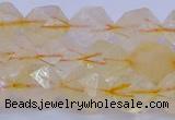 CCR313 15.5 inches 10mm faceted nuggets citrine gemstone beads