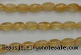 CCR32 15.5 inches 6*8mm faceted rice natural citrine gemstone beads