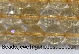 CCR338 15.5 inches 6mmm faceted round citrine gemstone beads