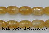 CCR35 15.5 inches 10*15mm faceted rice natural citrine gemstone beads