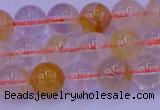 CCR362 15.5 inches 8mm round citrine beads wholesale