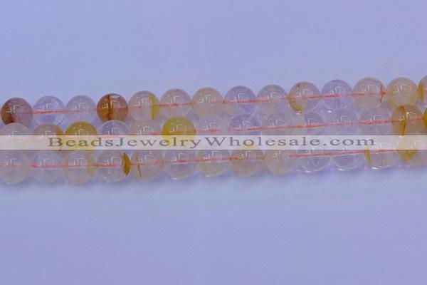 CCR365 15.5 inches 14mm round citrine beads wholesale