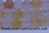 CCR371 15.5 inches 6mm round matte citrine beads wholesale