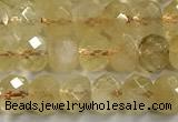 CCR397 15 inches 4*6mm faceted rondelle citrine beads