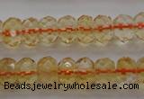 CCR51 15.5 inches 4*6mm faceted rondelle natural citrine beads