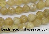 CCR83 15.5 inches 8mm faceted round citrine gemstone beads wholesale