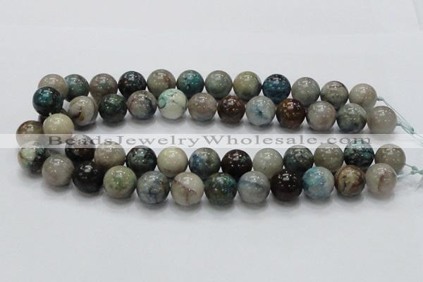 CCS03 15.5 inches 16mm round natural chrysocolla gemstone beads