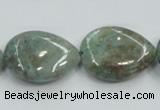 CCS101 15.5 inches 18*25mm flat teardrop African chrysocolla beads