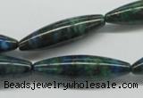 CCS156 15.5 inches 8*30mm rice dyed chrysocolla gemstone beads