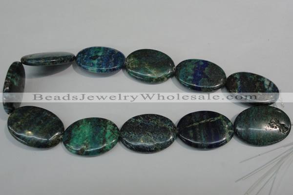 CCS169 15.5 inches 25*35mm oval dyed chrysocolla gemstone beads