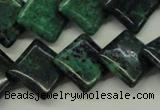 CCS178 15.5 inches 16*16mm diamond dyed chrysocolla gemstone beads