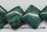 CCS180 15.5 inches 20*20mm diamond dyed chrysocolla gemstone beads