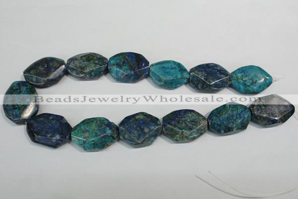 CCS182 15.5 inches 22*30mm freeform dyed chrysocolla gemstone beads