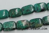 CCS230 15.5 inches 10*14mm rectangle natural Chinese chrysocolla beads