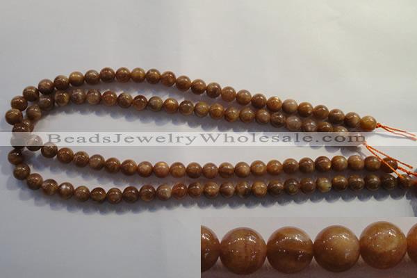 CCS372 15.5 inches 8mm round AA grade natural golden sunstone beads