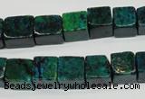 CCS420 15.5 inches 10*10mm cube dyed chrysocolla gemstone beads