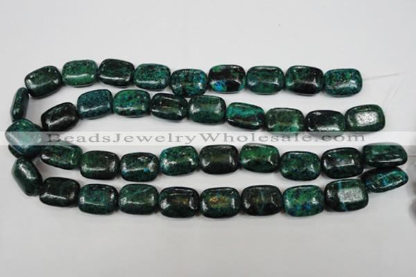 CCS475 15.5 inches 15*20mm rectangle dyed chrysocolla gemstone beads