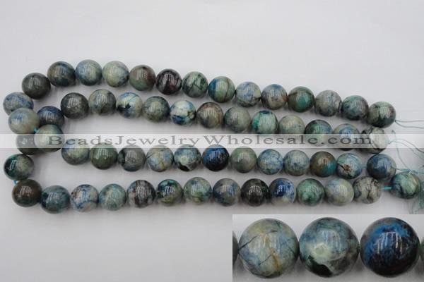 CCS505 15.5 inches 14mm round natural chrysocolla gemstone beads