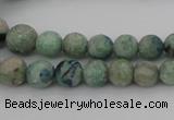 CCS518 15.5 inches 4mm - 12mm round matte natural chrysocolla beads