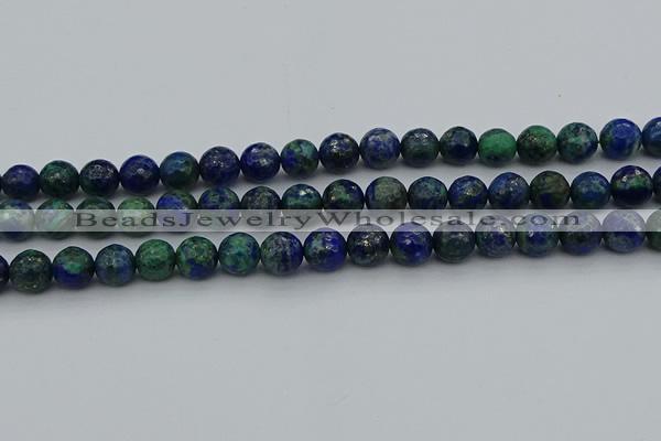 CCS534 15.5 inches 12mm faceted round dyed chrysocolla beads